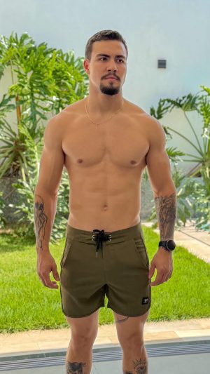 Bermuda Boardshort Beachwear Verde Militar